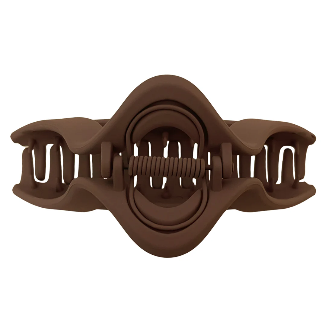 Ullu Ruby Hair Claw <br>Size: 11.5 x 5.5 x 4.7cm <br>Matte Coffee - Image 2