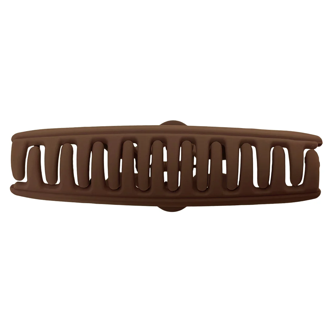 Ullu Ruby Hair Claw <br>Size: 11.5 x 5.5 x 4.7cm <br>Matte Coffee - Image 3