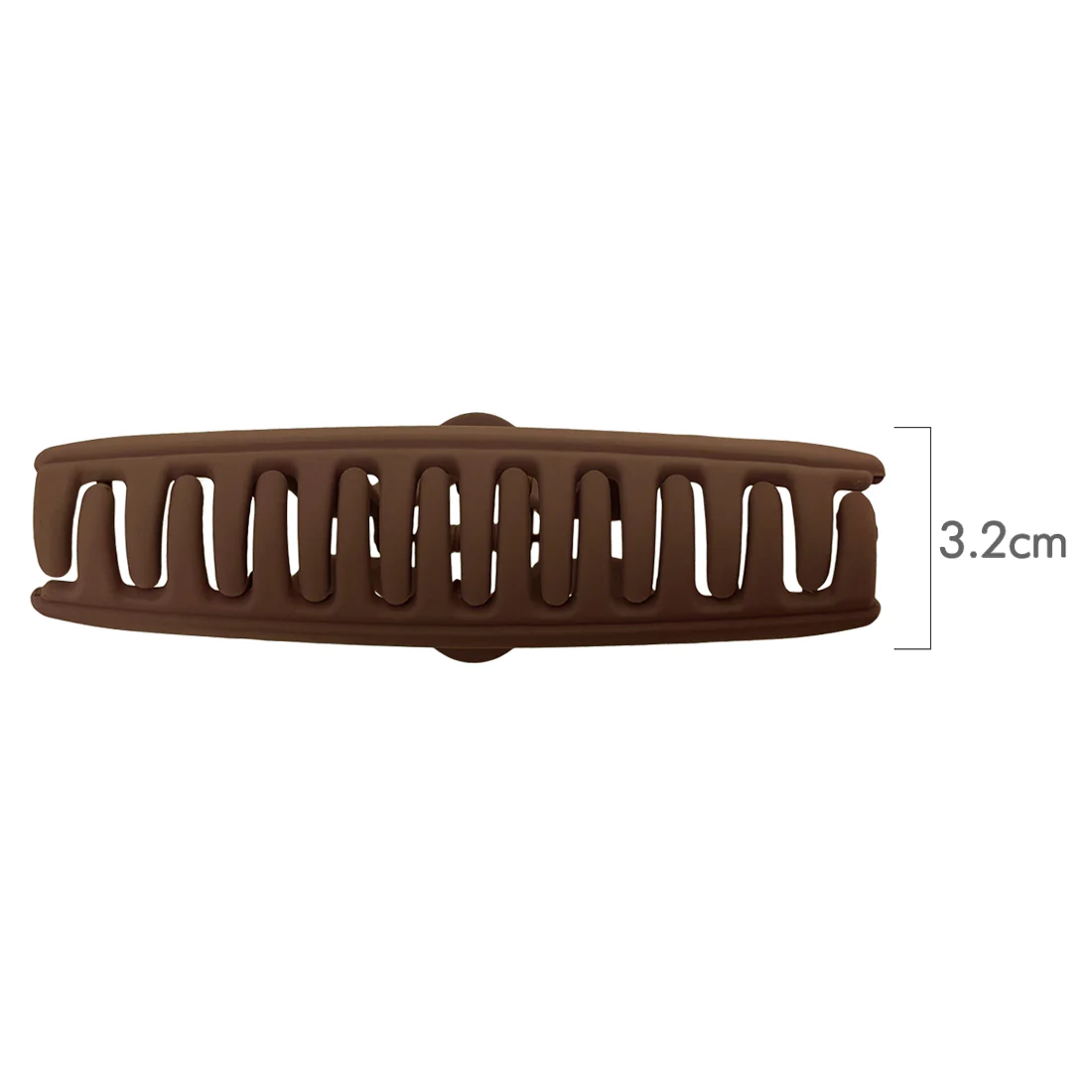 Ullu Ruby Hair Claw <br>Size: 11.5 x 5.5 x 4.7cm <br>Matte Coffee - Image 6