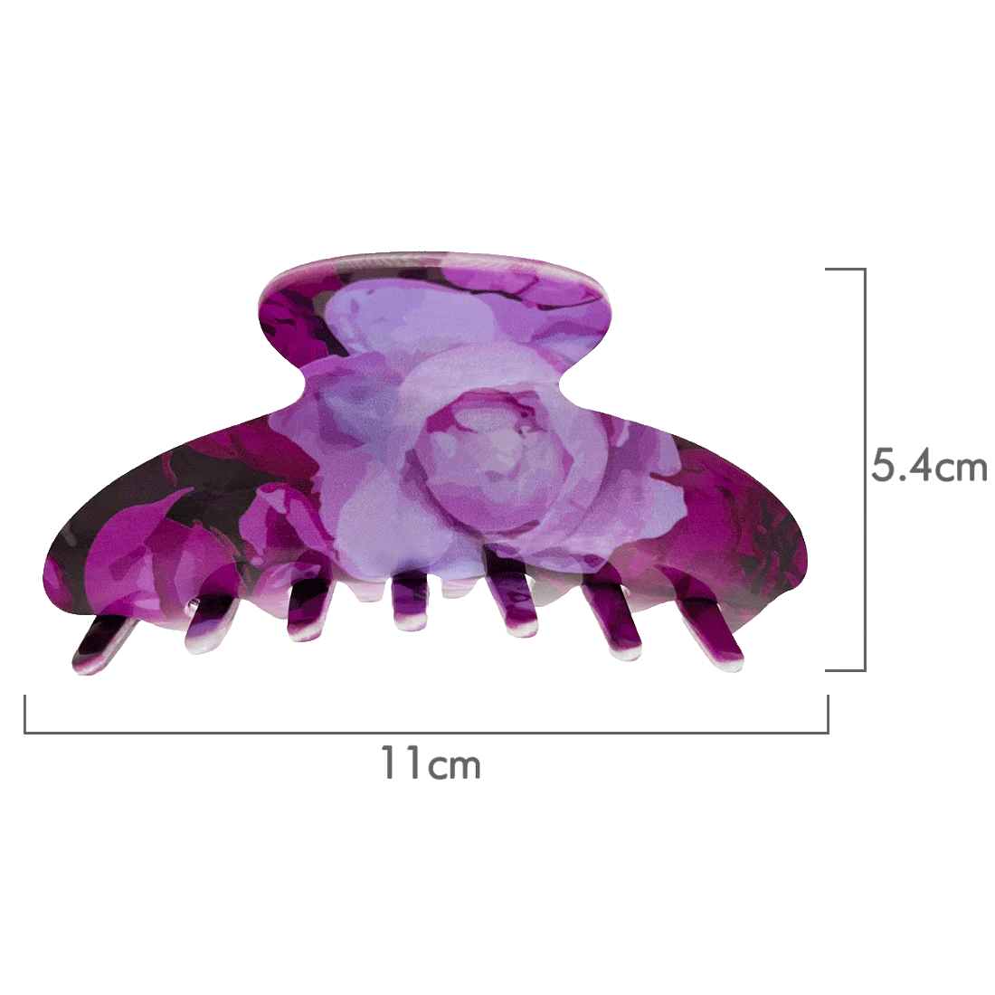 Ullu Tracey Hair Claw Extra Large <br>Fuchsia Peony Flower Design <br> 11cm x 5.4cm - Image 4
