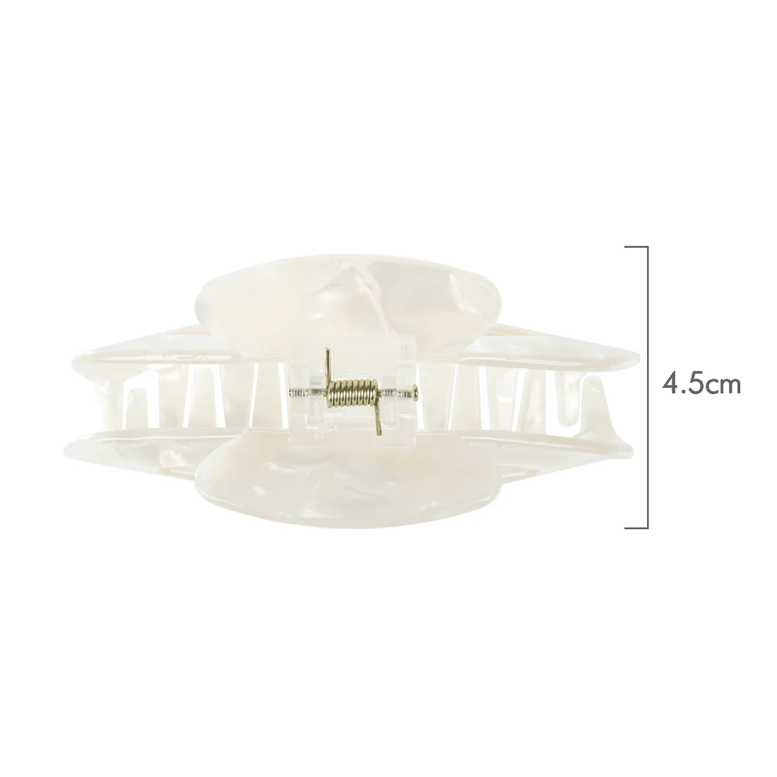 Ullu Valentine Hair Claw <br>Marbled White <br>Size: 10.3cm x 4cm - Image 4