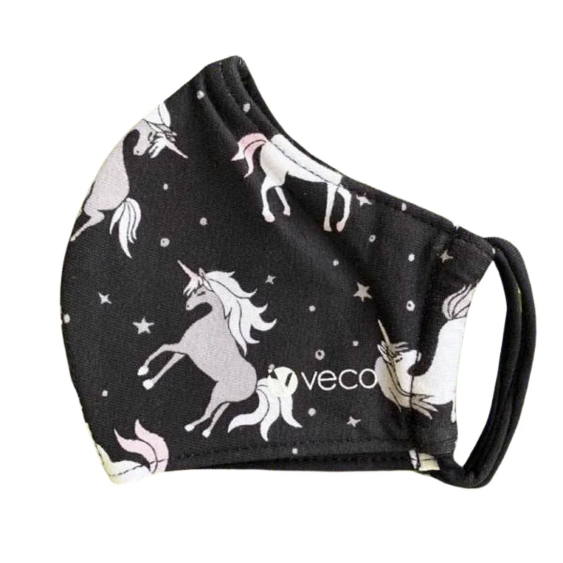 ADULT Washable Face Masks <br>3 layer Antimicrobial cloth fabric <br>Black Unicorn