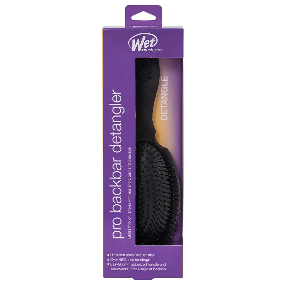 Wet Brush Pro Backbar Detangler Hair Brush <br>Black <br>IntelliFlex bristles - Image 3