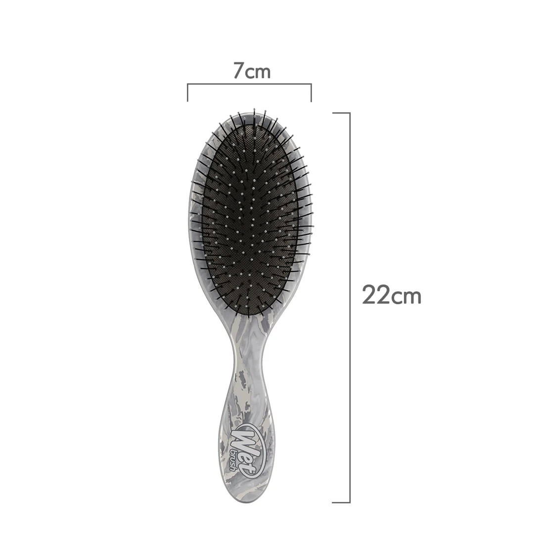 Wet Brush Pro Detangler Hair Brush <br>Silver Metallic Marble <br>IntelliFlex bristles - Image 5