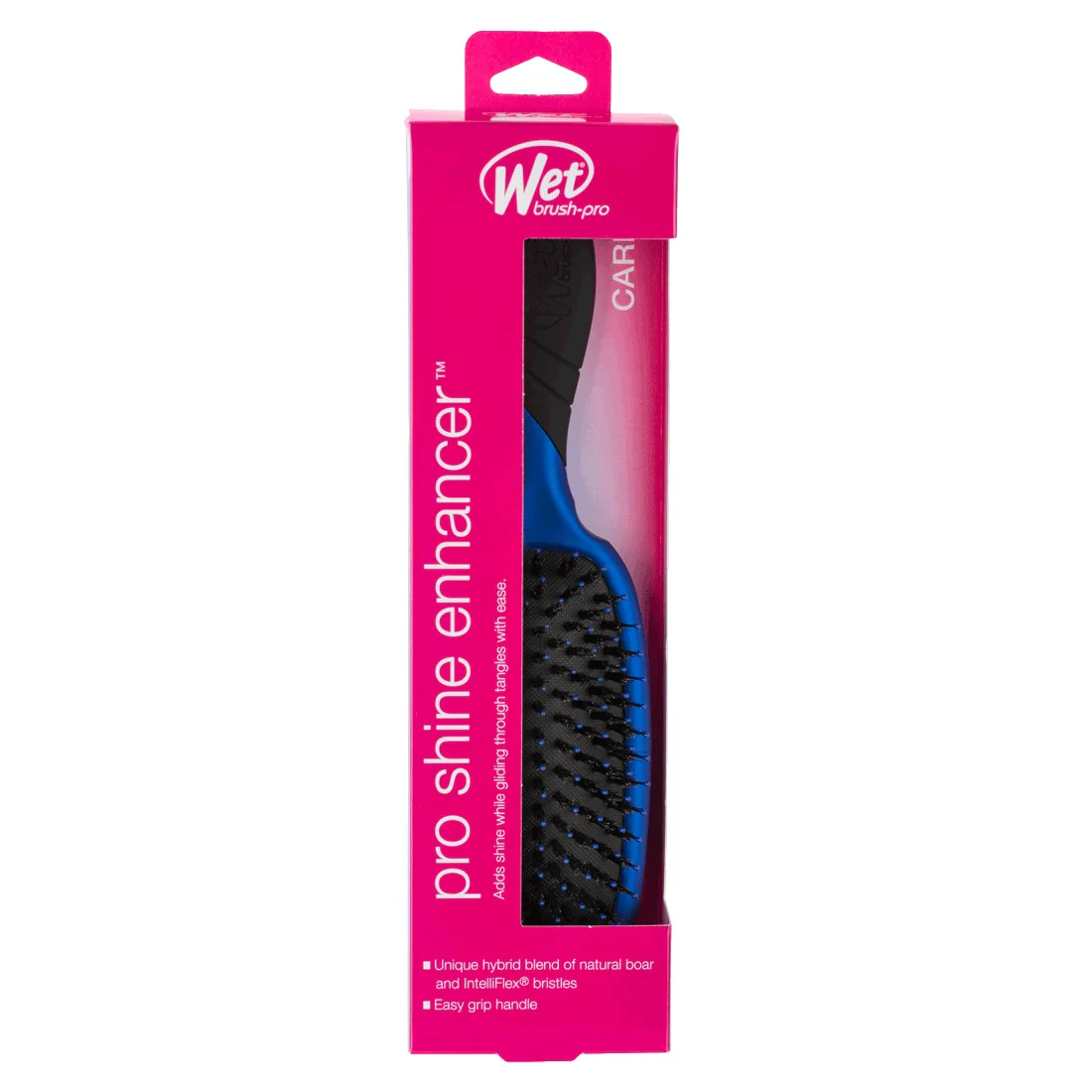 Wet Brush Pro Shine Enhancer Professional Hair Brush <br>Blue <br>Boar Bristle - Image 4