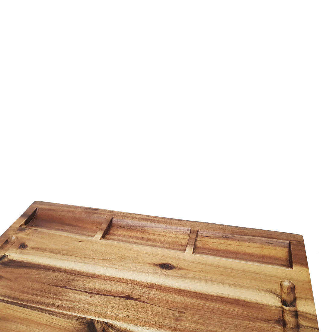 Woodpecker Chopping Board with Built in Bowls <br>Acacia wood  <br>48 x 35 x 4cm - Image 3